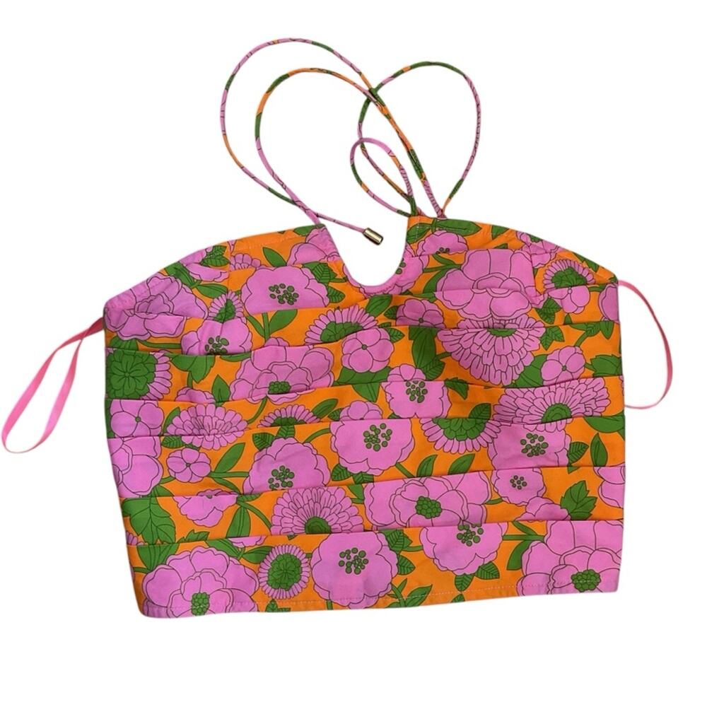 FLORA BEA NYC Brigitte Floral crop top Small